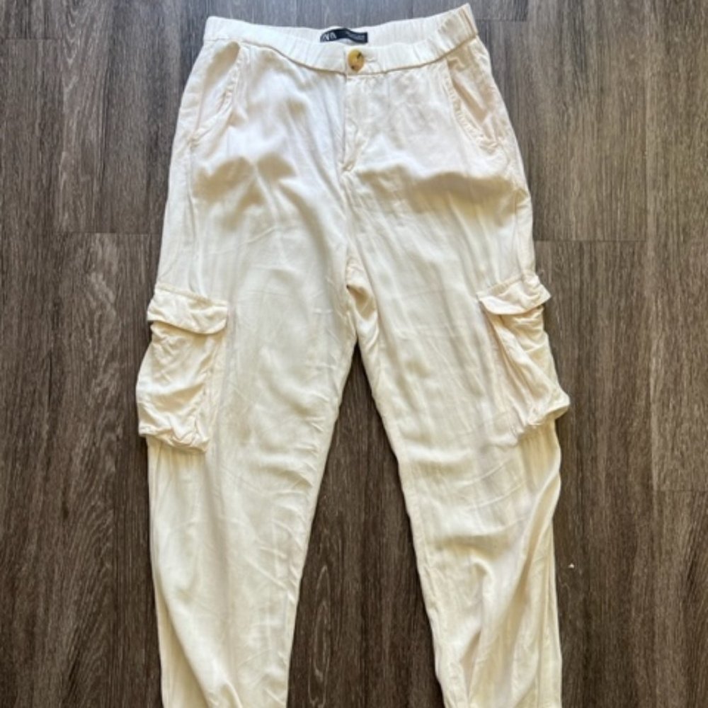 Zara White Summer Pants - Small